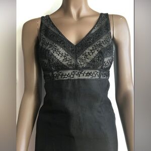 Ann Taylor 100% Silk Beaded Little Black Dress Size 6 NWT 🖤